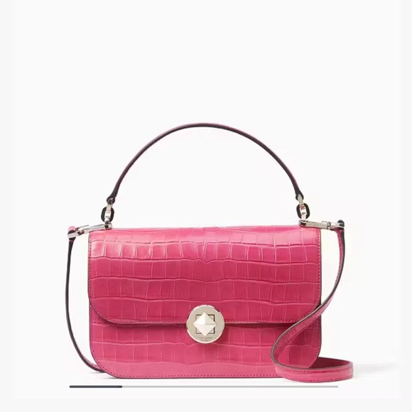 Kate Spade Pink Crocodile Pattern Shoulder Bag - Picture 5 of 6